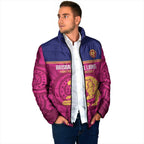 AFL Lions Football Custom Padded Jacket Brisbane Fight For Victory Indigenous Art - Aussie Hoodie