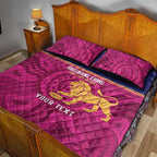 AFL Lions Football Custom Quilt Bed Set Brisbane Fight For Victory Indigenous Art - Aussie Hoodie