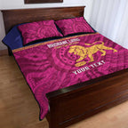 AFL Lions Football Custom Quilt Bed Set Brisbane Fight For Victory Indigenous Art - Aussie Hoodie