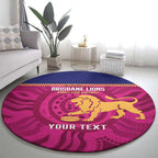 AFL Lions Football Custom Round Carpet Brisbane Fight For Victory Indigenous Art - Aussie Hoodie