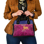 AFL Lions Football Custom Shoulder Handbag Brisbane Fight For Victory Indigenous Art - Aussie Hoodie