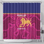AFL Lions Football Custom Shower Curtain Brisbane Fight For Victory Indigenous Art - Aussie Hoodie