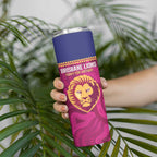 AFL Lions Football Custom Skinny Tumbler Brisbane Fight For Victory Indigenous Art - Aussie Hoodie