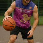 AFL Lions Football Custom Sleeveless Hoodie Brisbane Fight For Victory Indigenous Art - Aussie Hoodie