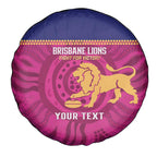 AFL Lions Football Custom Spare Tire Cover Brisbane Fight For Victory Indigenous Art - Aussie Hoodie
