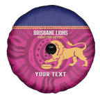 AFL Lions Football Custom Spare Tire Cover Brisbane Fight For Victory Indigenous Art - Aussie Hoodie