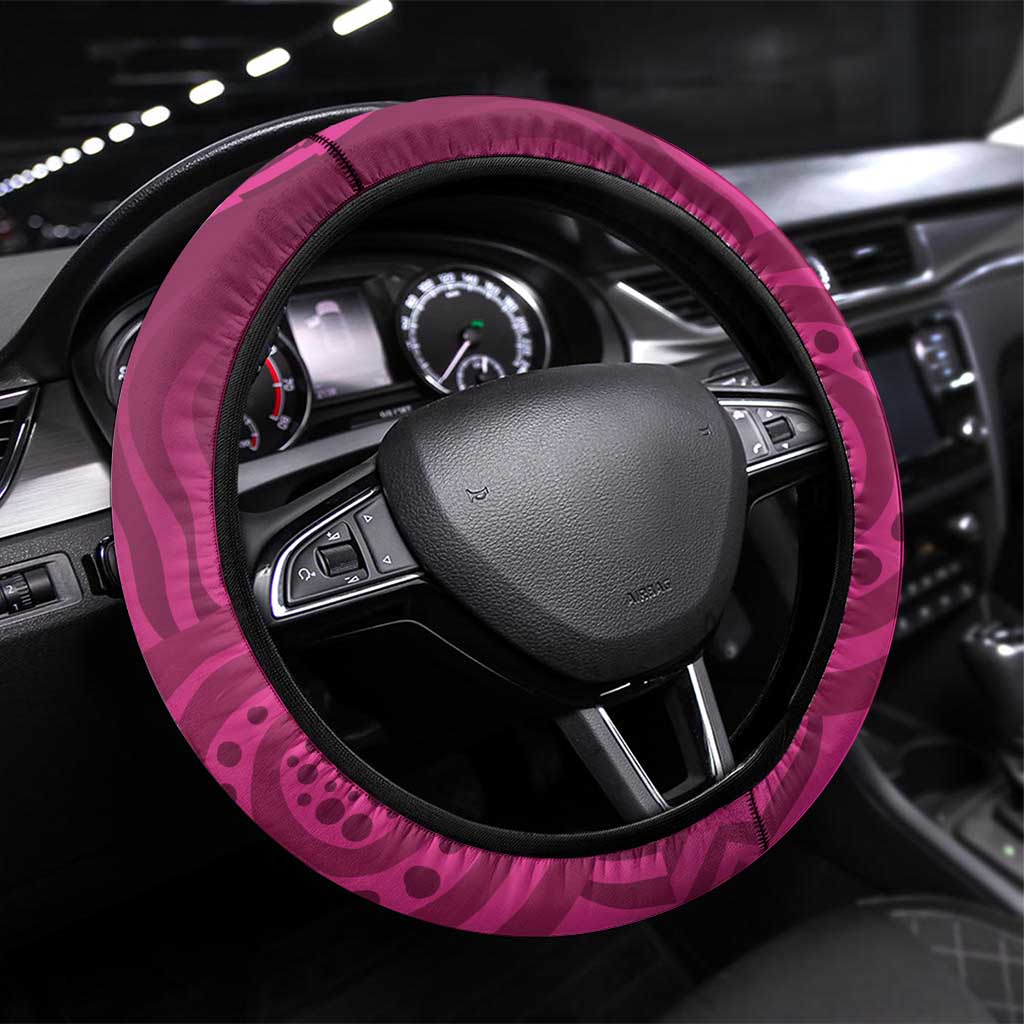 AFL Lions Football Steering Wheel Cover Brisbane Fight For Victory Indigenous Art - Aussie Hoodie