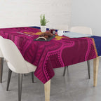 AFL Lions Football Custom Tablecloth Brisbane Fight For Victory Indigenous Art - Aussie Hoodie