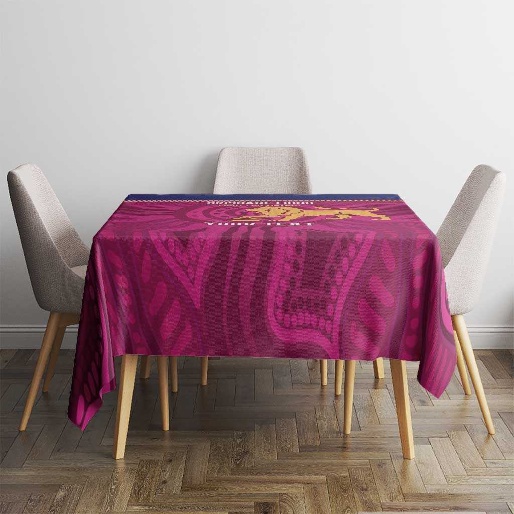 AFL Lions Football Custom Tablecloth Brisbane Fight For Victory Indigenous Art - Aussie Hoodie