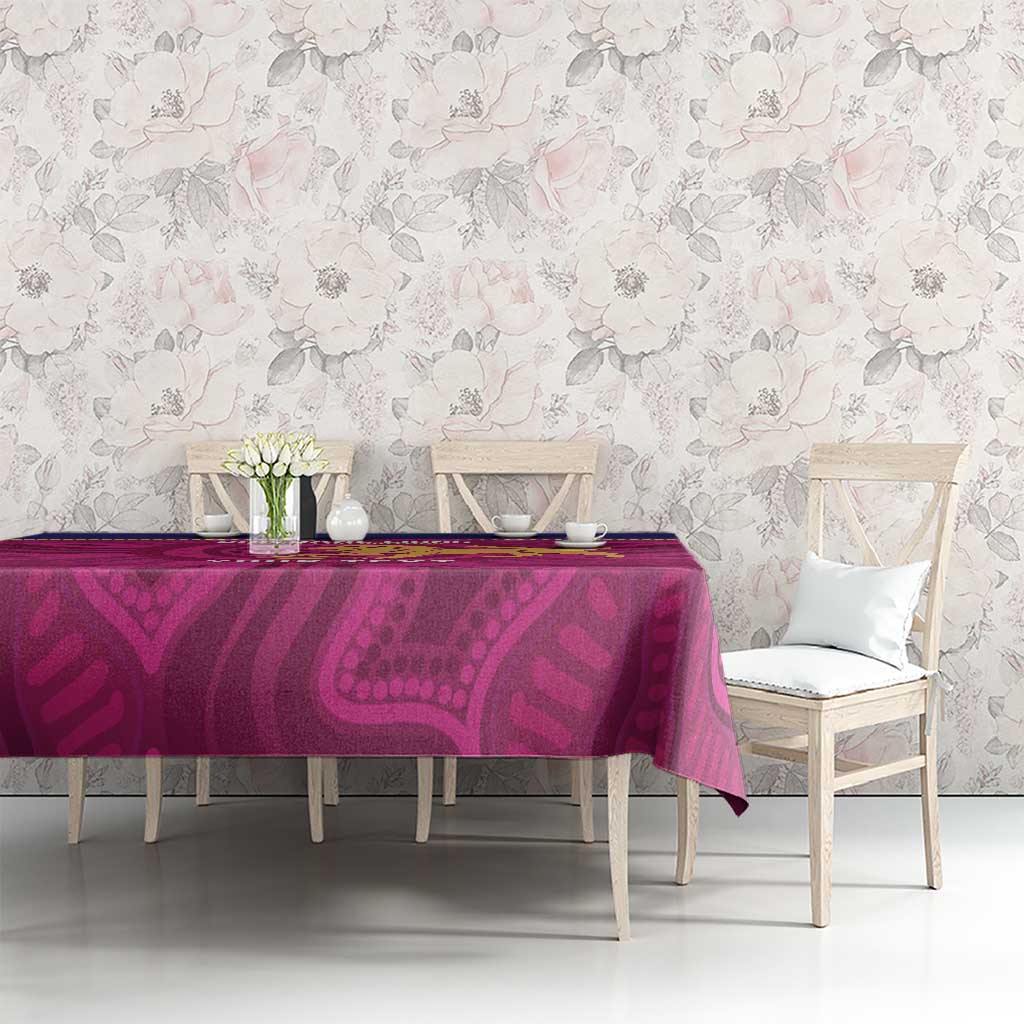 AFL Lions Football Custom Tablecloth Brisbane Fight For Victory Indigenous Art - Aussie Hoodie
