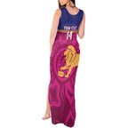 AFL Lions Football Custom Tank Maxi Dress Brisbane Fight For Victory Indigenous Art - Aussie Hoodie