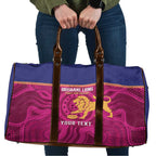 AFL Lions Football Custom Travel Bag Brisbane Fight For Victory Indigenous Art - Aussie Hoodie
