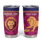 AFL Lions Football Custom Tumbler Cup Brisbane Fight For Victory Indigenous Art - Aussie Hoodie