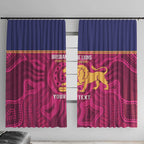 AFL Lions Football Custom Window Curtain Brisbane Fight For Victory Indigenous Art - Aussie Hoodie