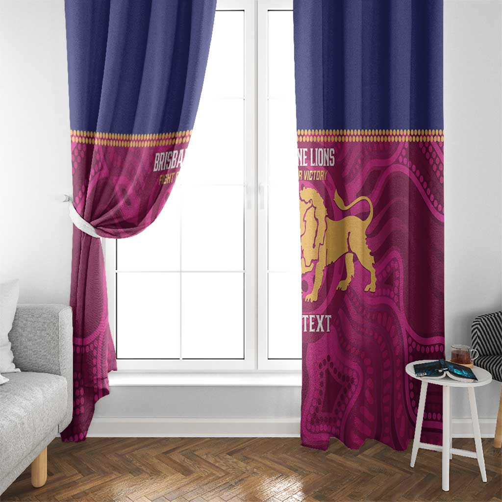 AFL Lions Football Custom Window Curtain Brisbane Fight For Victory Indigenous Art - Aussie Hoodie
