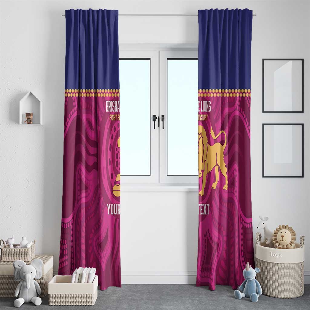 AFL Lions Football Custom Window Curtain Brisbane Fight For Victory Indigenous Art - Aussie Hoodie