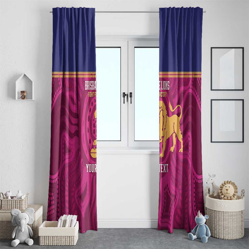 AFL Lions Football Custom Window Curtain Brisbane Fight For Victory Indigenous Art - Aussie Hoodie