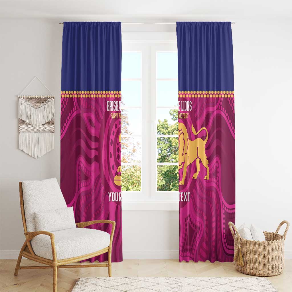 AFL Lions Football Custom Window Curtain Brisbane Fight For Victory Indigenous Art - Aussie Hoodie