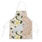 Australia Long-billed Corella Apron Cacatua Tenuirostris Plumeria Aboriginal Art - Aussie Hoodie