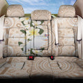 Australia Long-billed Corella Back Car Seat Cover Cacatua Tenuirostris Plumeria Aboriginal Art - Aussie Hoodie