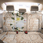Australia Long-billed Corella Back Car Seat Cover Cacatua Tenuirostris Plumeria Aboriginal Art - Aussie Hoodie