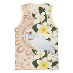 Australia Long-billed Corella Basketball Jersey Cacatua Tenuirostris Plumeria Aboriginal Art - Aussie Hoodie