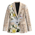 Australia Long-billed Corella Blazer Cacatua Tenuirostris Plumeria Aboriginal Art - Aussie Hoodie