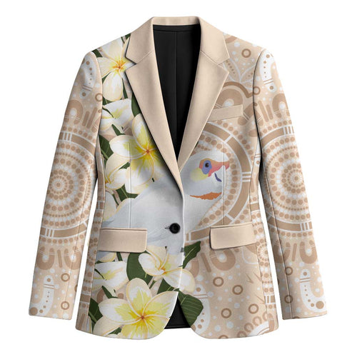 Australia Long-billed Corella Blazer Cacatua Tenuirostris Plumeria Aboriginal Art - Aussie Hoodie