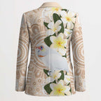 Australia Long-billed Corella Blazer Cacatua Tenuirostris Plumeria Aboriginal Art - Aussie Hoodie