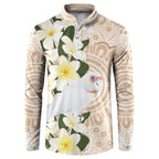Australia Long-billed Corella Button Sweatshirt Cacatua Tenuirostris Plumeria Aboriginal Art - Aussie Hoodie