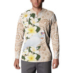 Australia Long-billed Corella Button Sweatshirt Cacatua Tenuirostris Plumeria Aboriginal Art - Aussie Hoodie