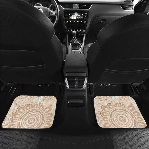 Australia Long-billed Corella Car Mats Cacatua Tenuirostris Plumeria Aboriginal Art - Aussie Hoodie