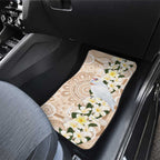 Australia Long-billed Corella Car Mats Cacatua Tenuirostris Plumeria Aboriginal Art - Aussie Hoodie