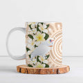 Australia Long-billed Corella Ceramic Mug Cacatua Tenuirostris Plumeria Aboriginal Art - Aussie Hoodie