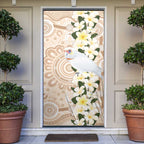 Australia Long-billed Corella Door Cover Cacatua Tenuirostris Plumeria Aboriginal Art - Aussie Hoodie