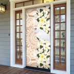 Australia Long-billed Corella Door Cover Cacatua Tenuirostris Plumeria Aboriginal Art - Aussie Hoodie