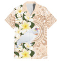Australia Long-billed Corella Family Matching Long Sleeve Bodycon Dress and Hawaiian Shirt Cacatua Tenuirostris Plumeria Aboriginal Art - Aussie Hoodie