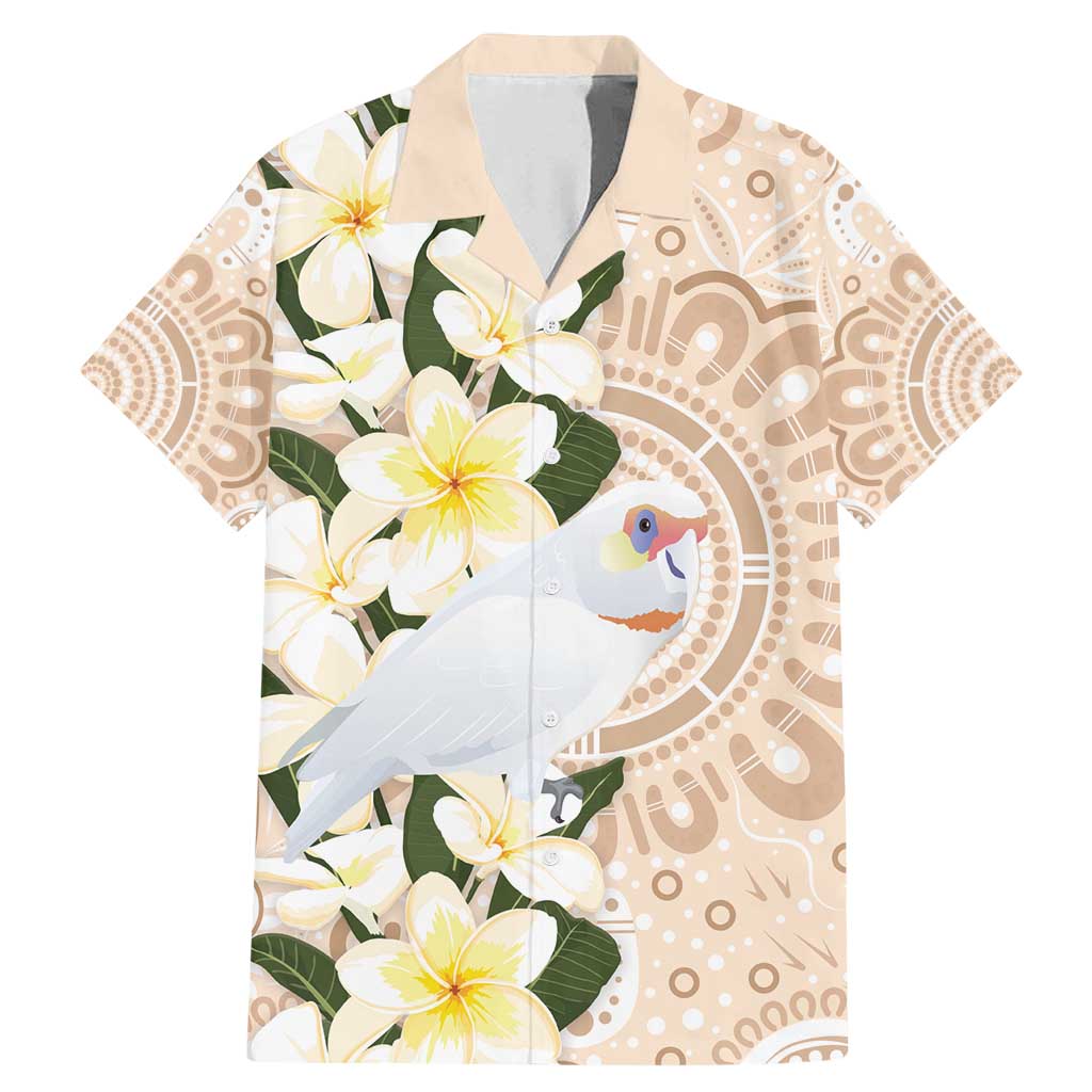 Australia Long-billed Corella Family Matching Mermaid Dress and Hawaiian Shirt Cacatua Tenuirostris Plumeria Aboriginal Art - Aussie Hoodie