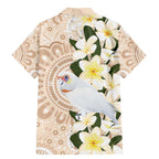 Australia Long-billed Corella Family Matching Mermaid Dress and Hawaiian Shirt Cacatua Tenuirostris Plumeria Aboriginal Art - Aussie Hoodie