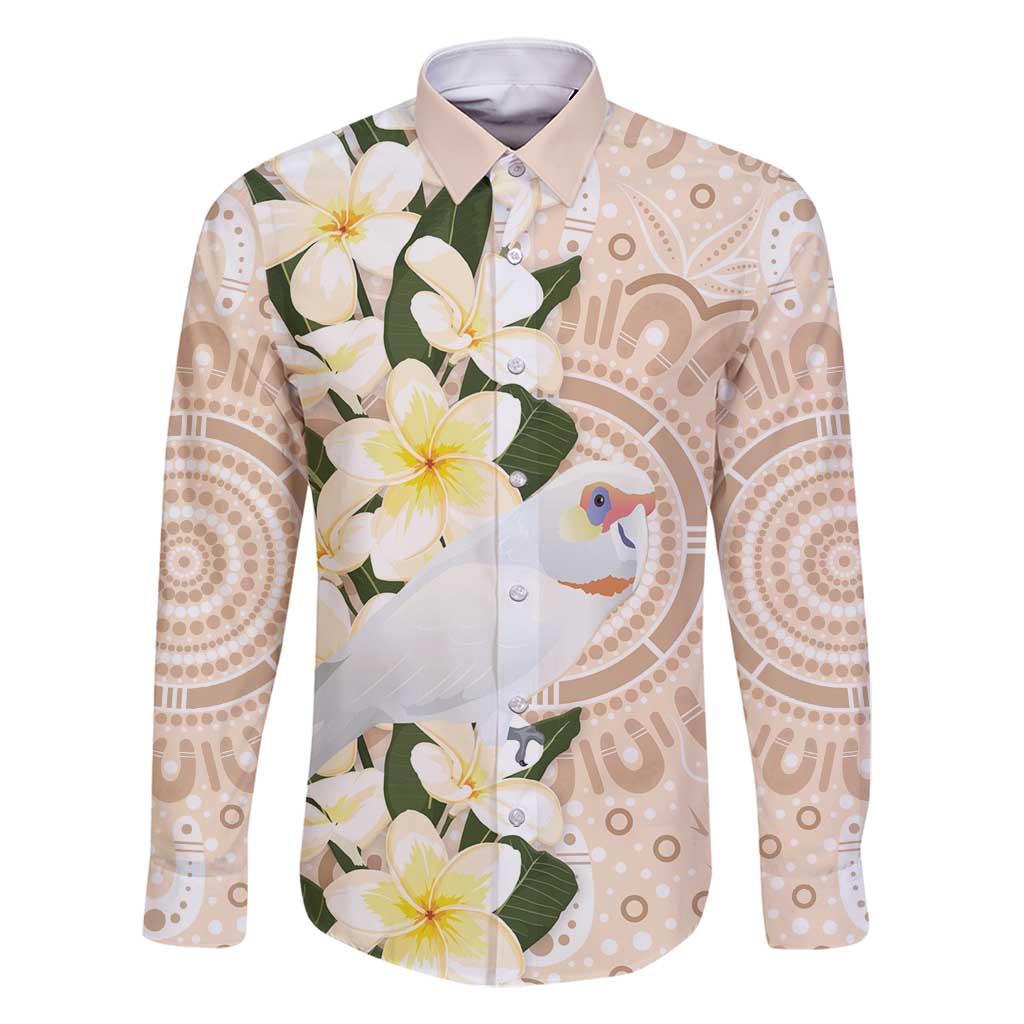 Australia Long-billed Corella Family Matching Summer Maxi Dress and Hawaiian Shirt Cacatua Tenuirostris Plumeria Aboriginal Art - Aussie Hoodie