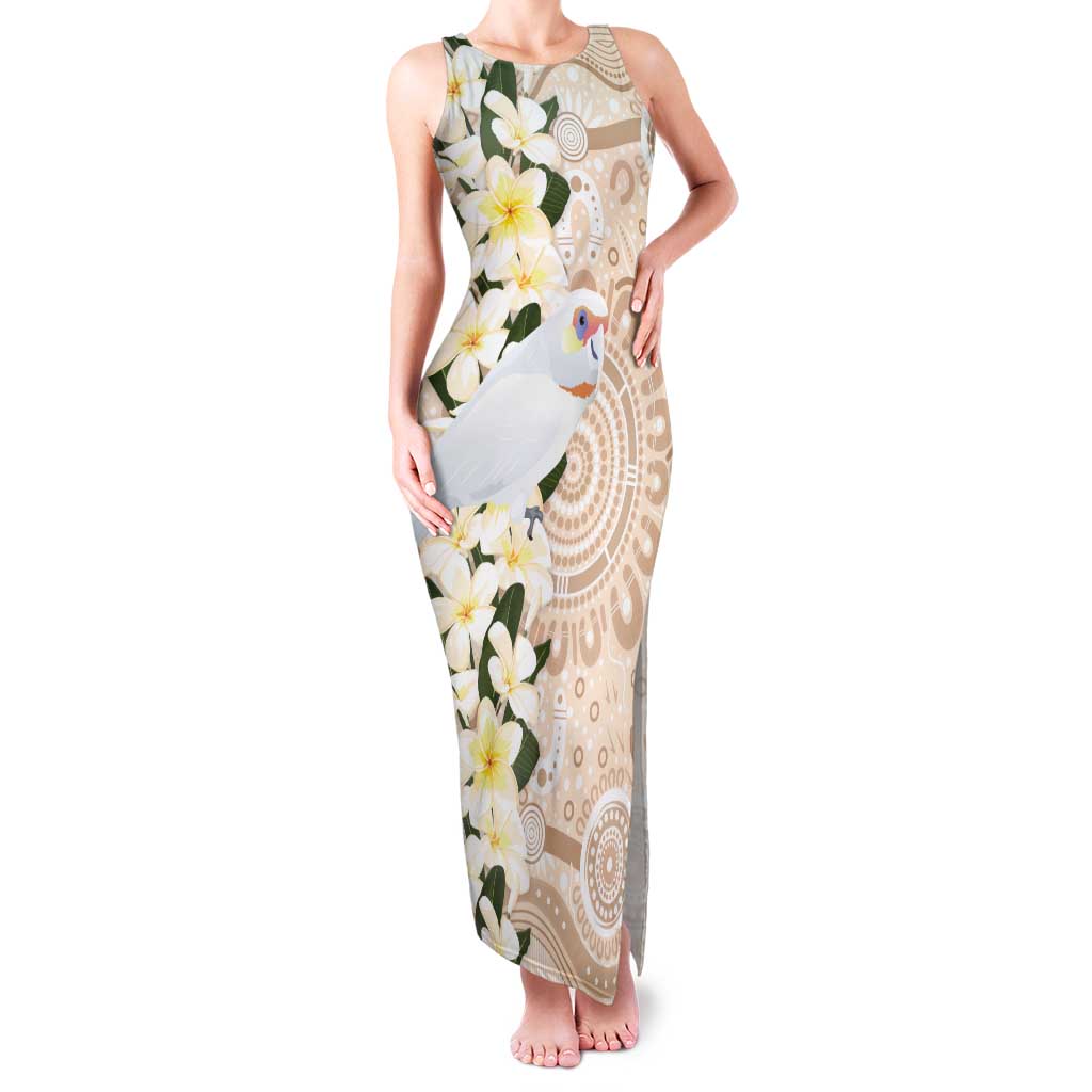 Australia Long-billed Corella Family Matching Tank Maxi Dress and Hawaiian Shirt Cacatua Tenuirostris Plumeria Aboriginal Art - Aussie Hoodie