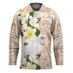 Australia Long-billed Corella Hockey Jersey Cacatua Tenuirostris Plumeria Aboriginal Art - Aussie Hoodie