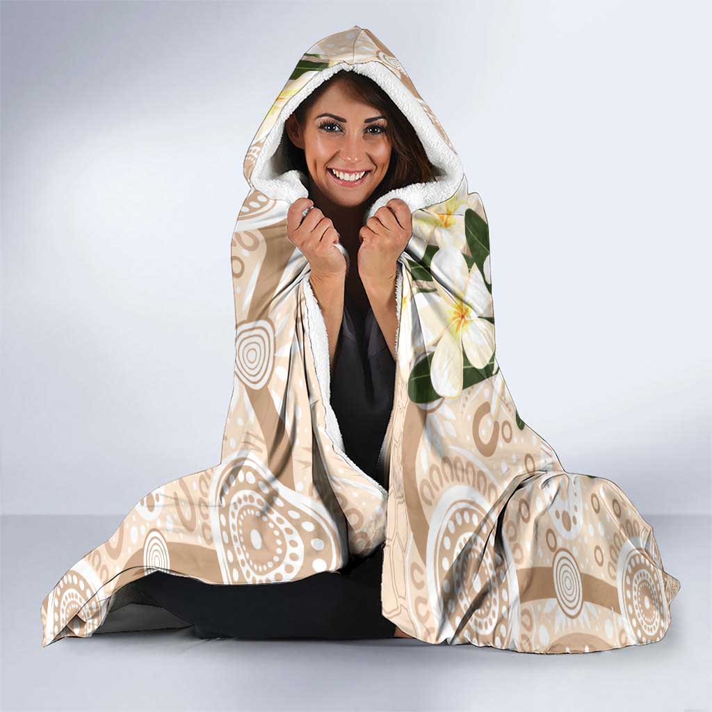 Australia Long-billed Corella Hooded Blanket Cacatua Tenuirostris Plumeria Aboriginal Art - Aussie Hoodie