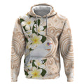 Australia Long-billed Corella Hoodie Cacatua Tenuirostris Plumeria Aboriginal Art - Aussie Hoodie