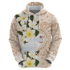 Australia Long-billed Corella Hoodie Cacatua Tenuirostris Plumeria Aboriginal Art - Aussie Hoodie