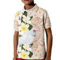 Australia Long-billed Corella Kid Polo Shirt Cacatua Tenuirostris Plumeria Aboriginal Art - Aussie Hoodie