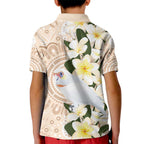 Australia Long-billed Corella Kid Polo Shirt Cacatua Tenuirostris Plumeria Aboriginal Art - Aussie Hoodie