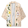 Australia Long-billed Corella Kimono Cacatua Tenuirostris Plumeria Aboriginal Art - Aussie Hoodie