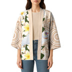 Australia Long-billed Corella Kimono Cacatua Tenuirostris Plumeria Aboriginal Art - Aussie Hoodie