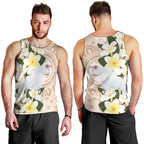 Australia Long-billed Corella Men Tank Top Cacatua Tenuirostris Plumeria Aboriginal Art - Aussie Hoodie